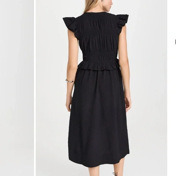 Sea NY New York Regina Seersucker Flutter Sleeve Dress - Small - Picture 4 of 4